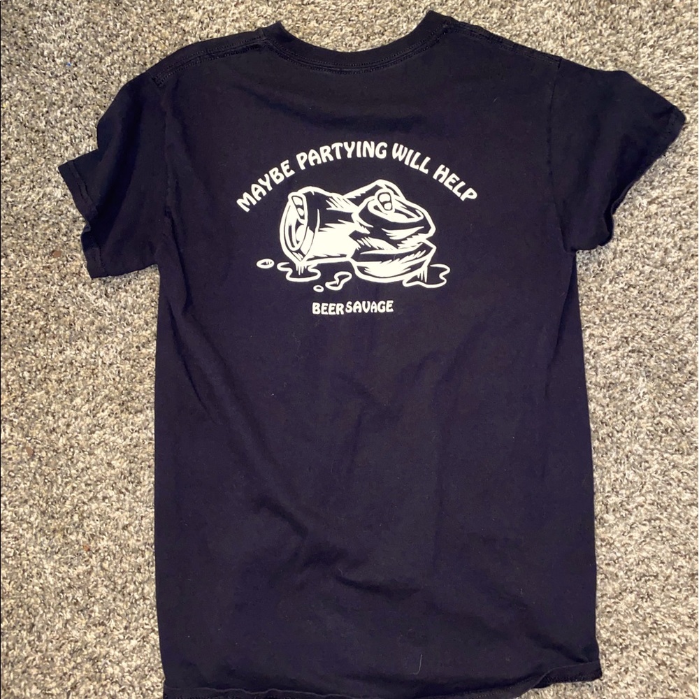 Mens Small Beer Savage Party T Shirt!